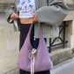 Sac upcyclé matelassé violet