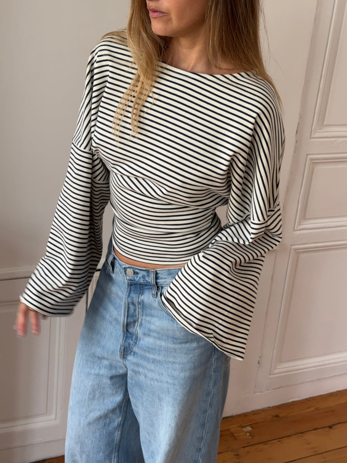 Ribbed striped top - M/L
