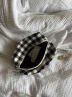 Trousse laine vichy noir et blanc