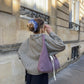 Sac upcyclé matelassé violet