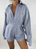 Combinaison upcyclée à carreaux