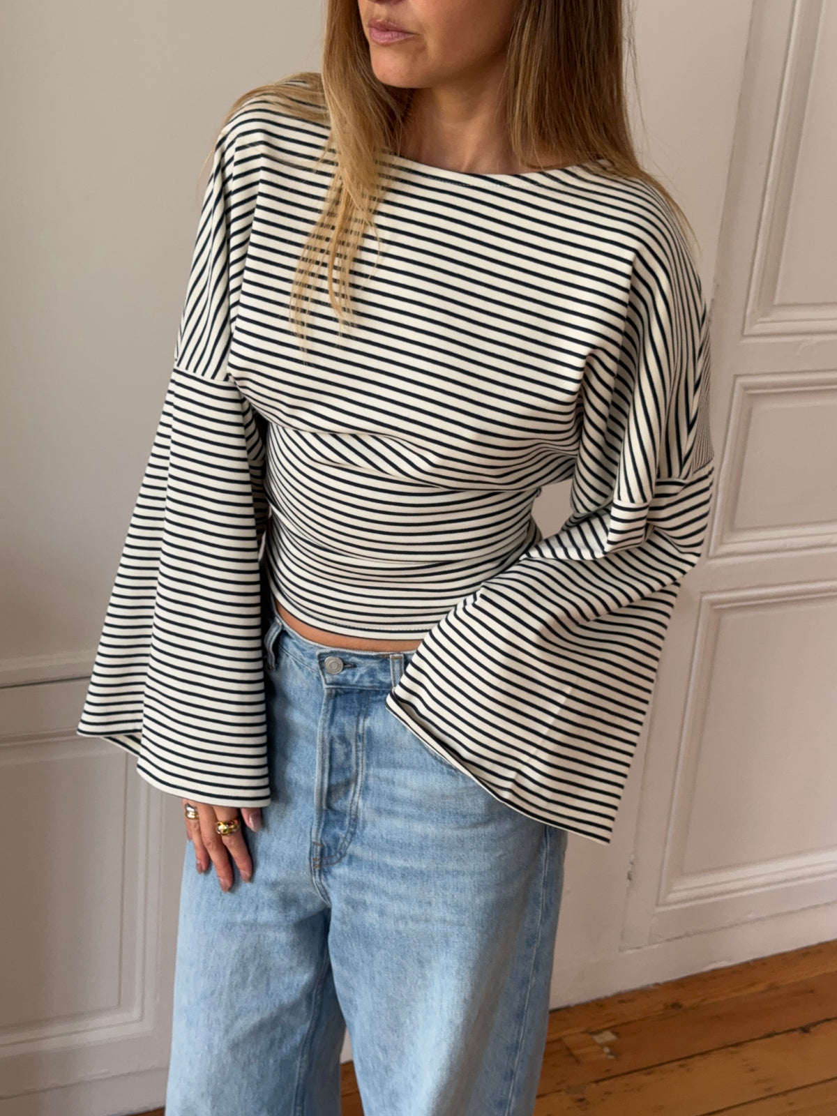 Ribbed striped top - M/L