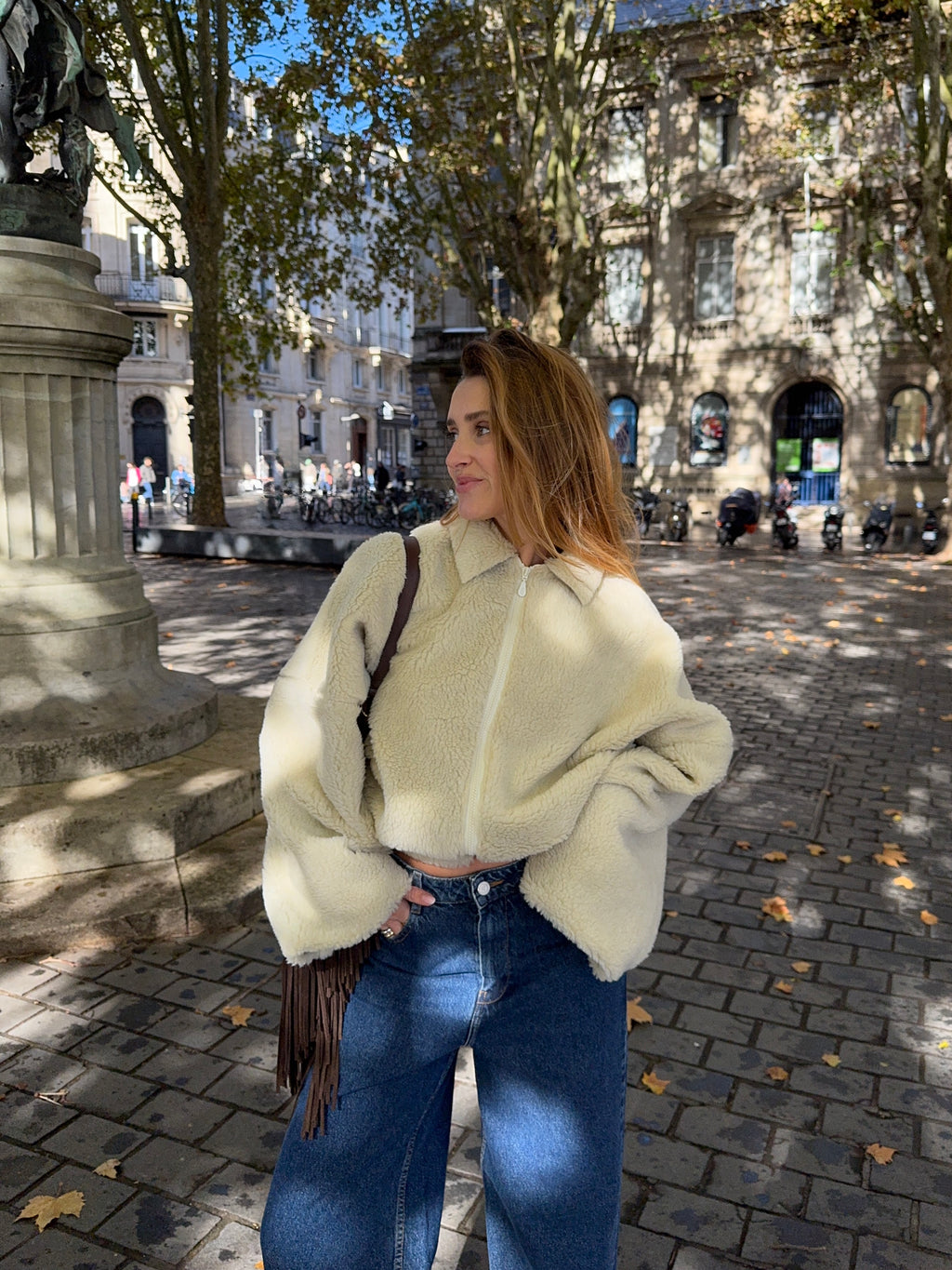 Bomber sherpa crème