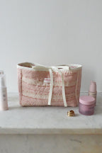 Trousse upcyclée matelassée rosée