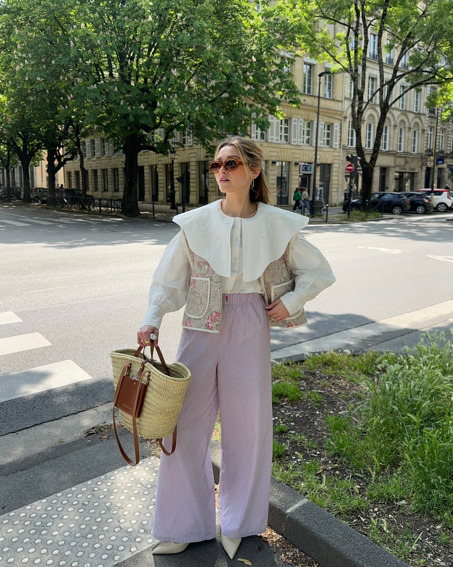 Pantalon à rayures bordeaux