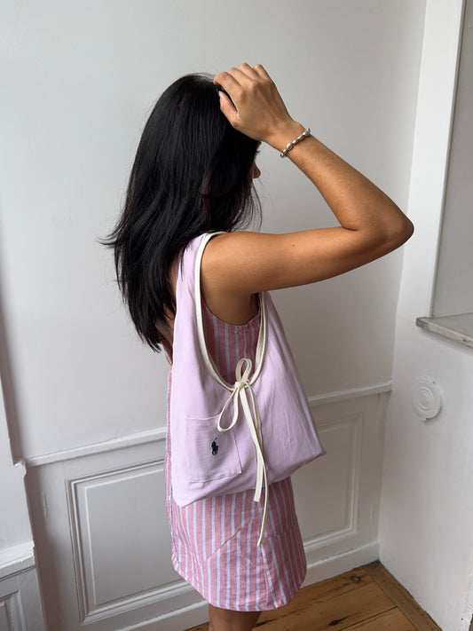 Sac upcyclé lilas