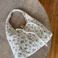 Sac upcyclé matelassé écru à fleurs