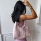 Sac upcyclé matelassé rose