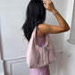 Sac upcyclé matelassé rose