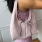 Sac upcyclé matelassé rose