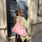 Sac upcyclé matelassé rose