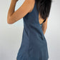 Robe upcyclée dos nu marine