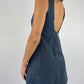 Robe upcyclée dos nu marine