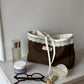 Trousse en laine marron