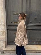 Manteau upcyclé laine marron