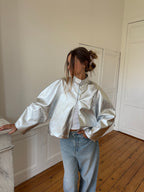 Veste courte argentée