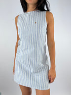Robe upcyclée dos nu chinée