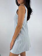 Robe upcyclée dos nu chinée