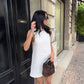 Robe crème évasée