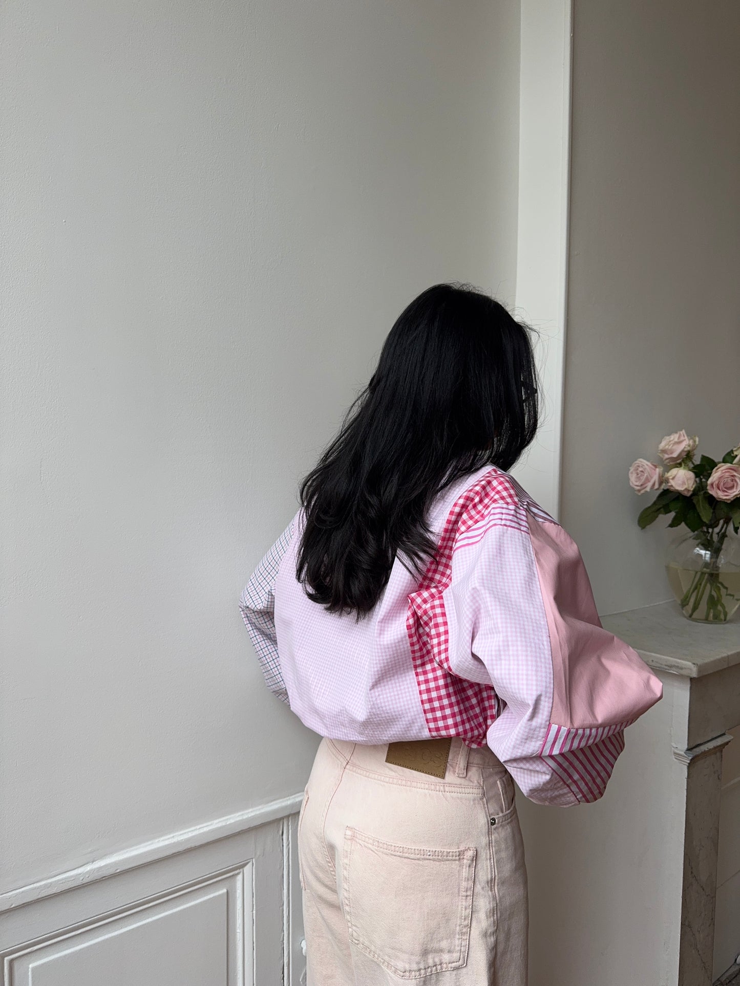 Bomber upcyclé patchwork
