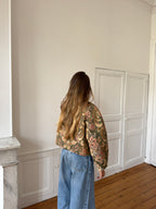 Veste upcyclée à motifs