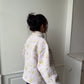 Veste upcyclée matelassée lilas à fleurs