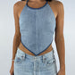 Top upcyclé denim
