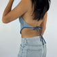 Top upcyclé denim