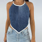 Top upcyclé denim
