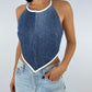 Top upcyclé denim