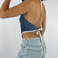 Top upcyclé denim