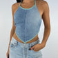 Top upcyclé denim
