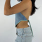 Top upcyclé denim