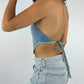 Top upcyclé denim