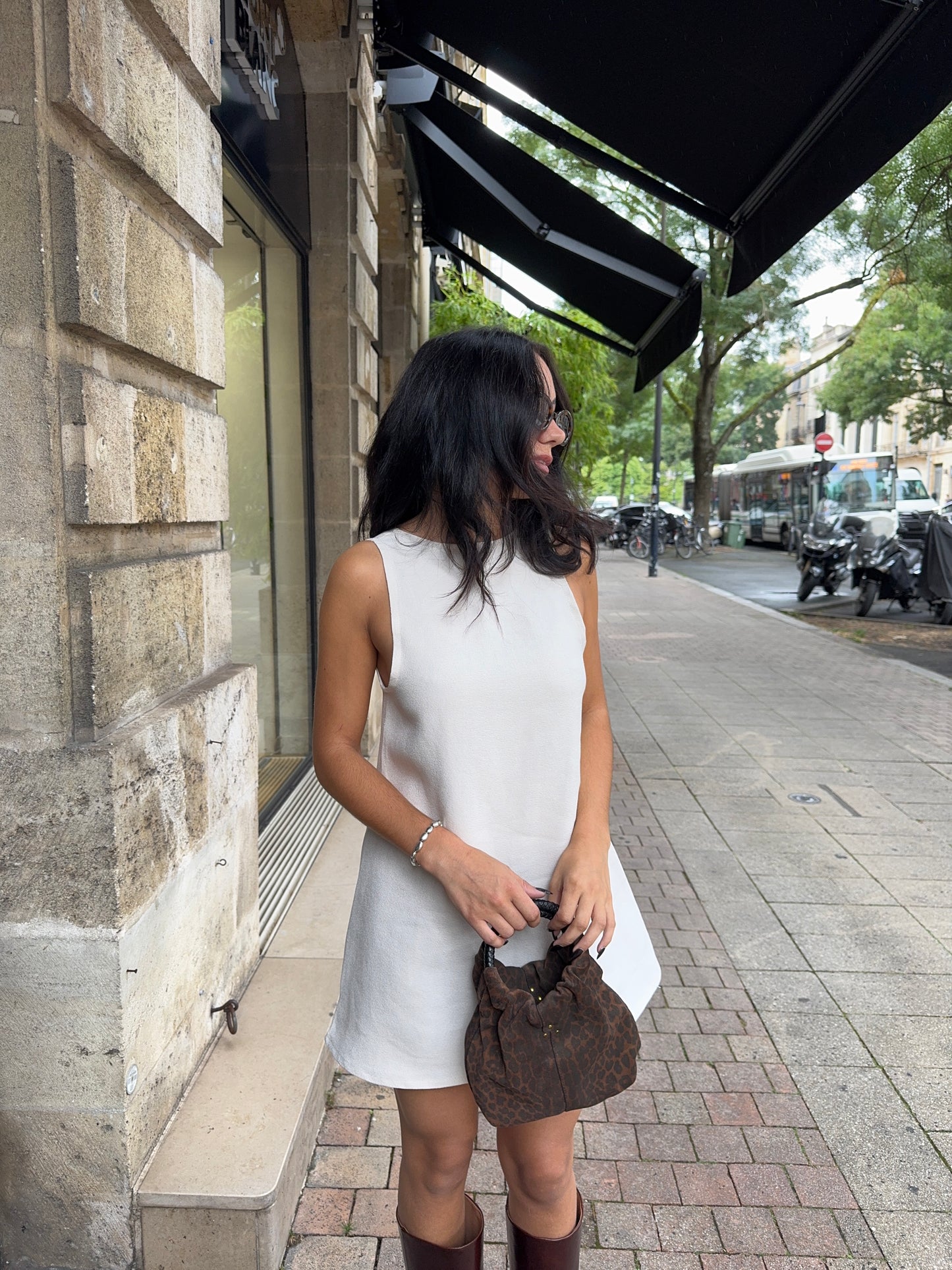 Robe crème évasée