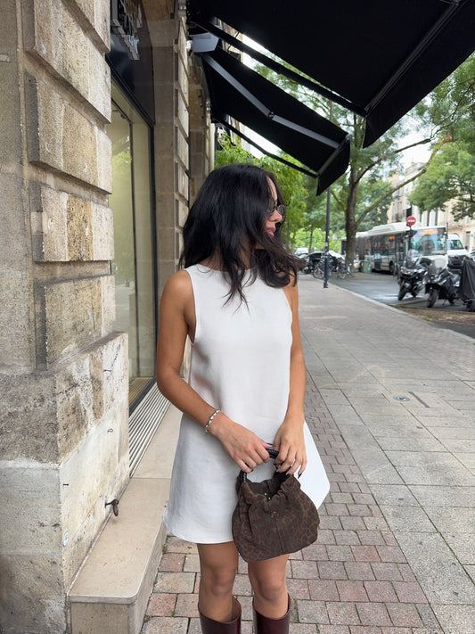 Robe crème évasée