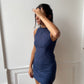 Robe upcyclée marine