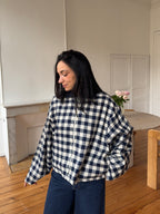 Veste vichy bleu