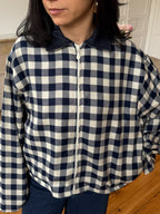 Veste vichy bleu