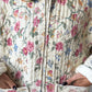 Veste upcyclée matelassée crème à fleurs