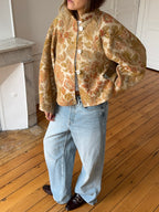 Veste upcyclée à motifs