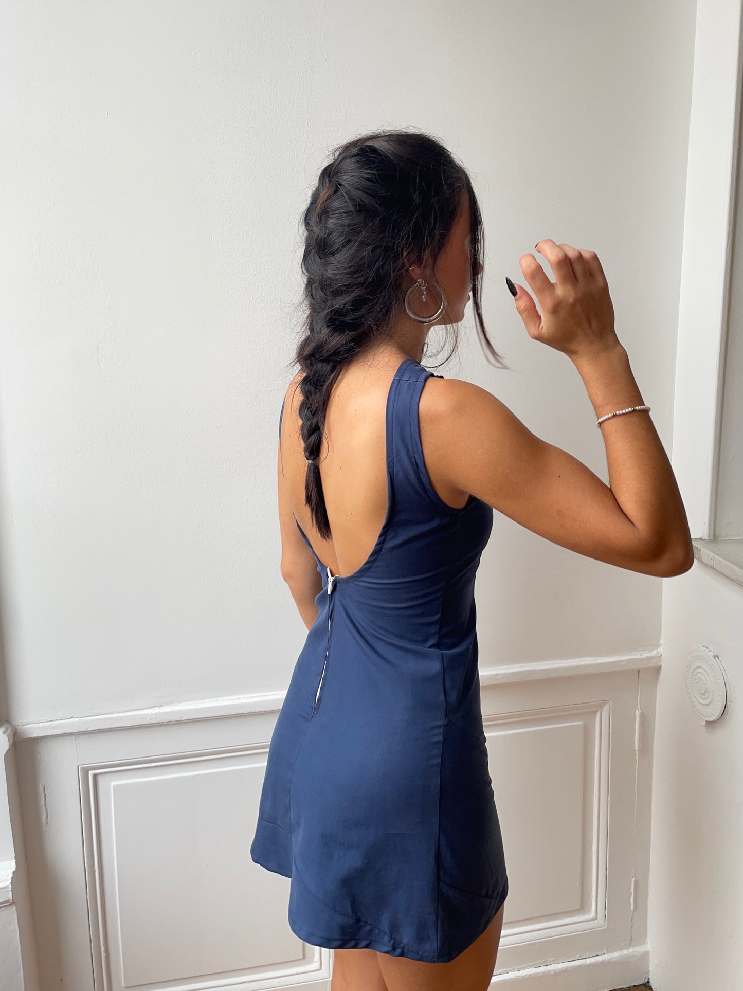 Robe upcyclée marine