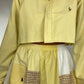 Ensemble upcyclé jaune et patchwork