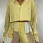 Ensemble upcyclé jaune et patchwork