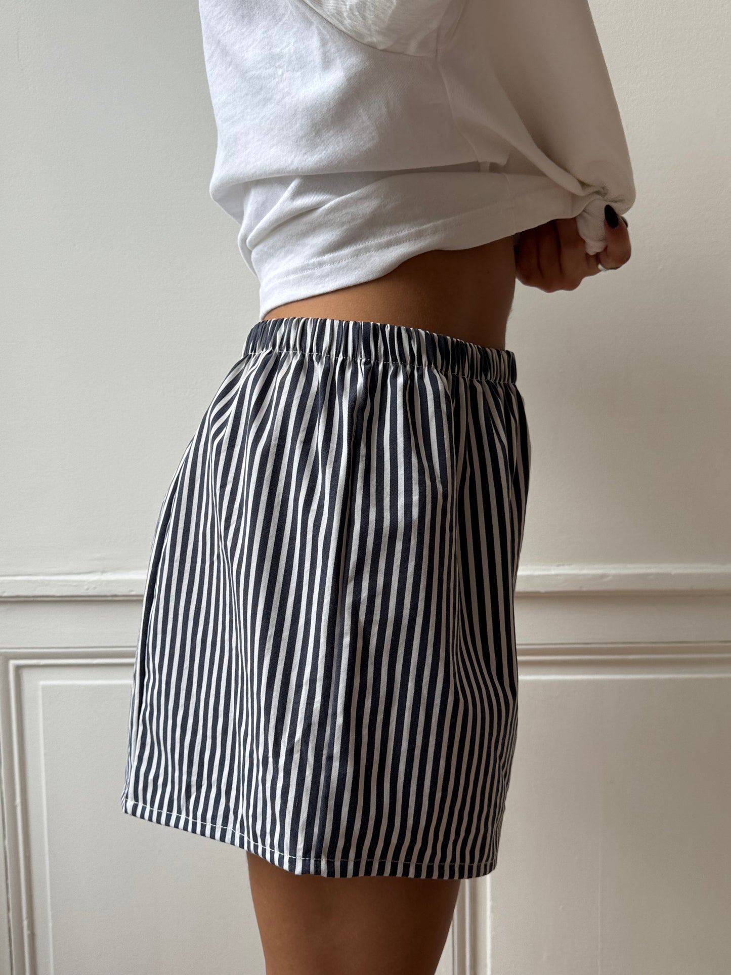 Caleçon short upcyclé bicolore