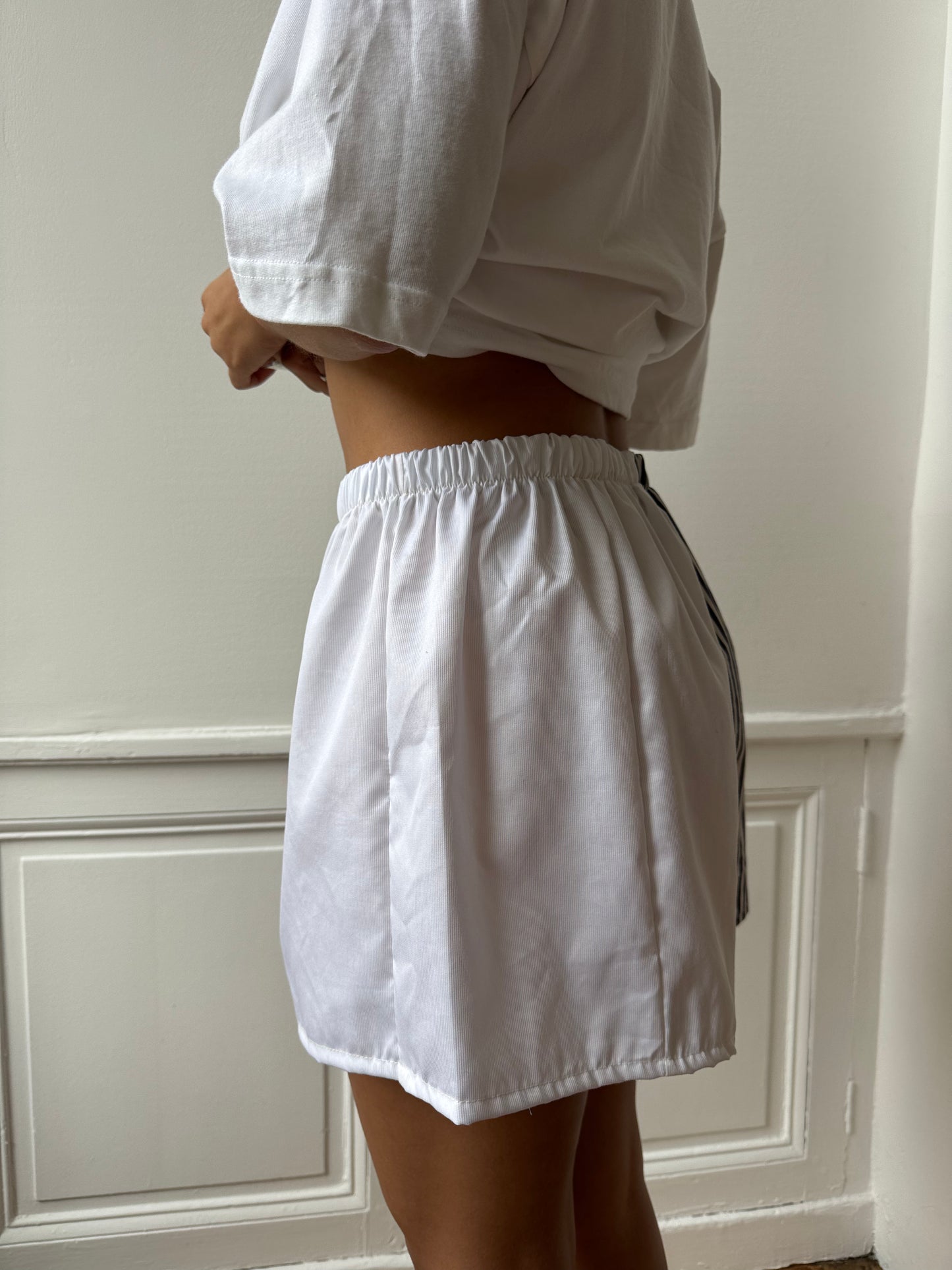 Caleçon short upcyclé bicolore