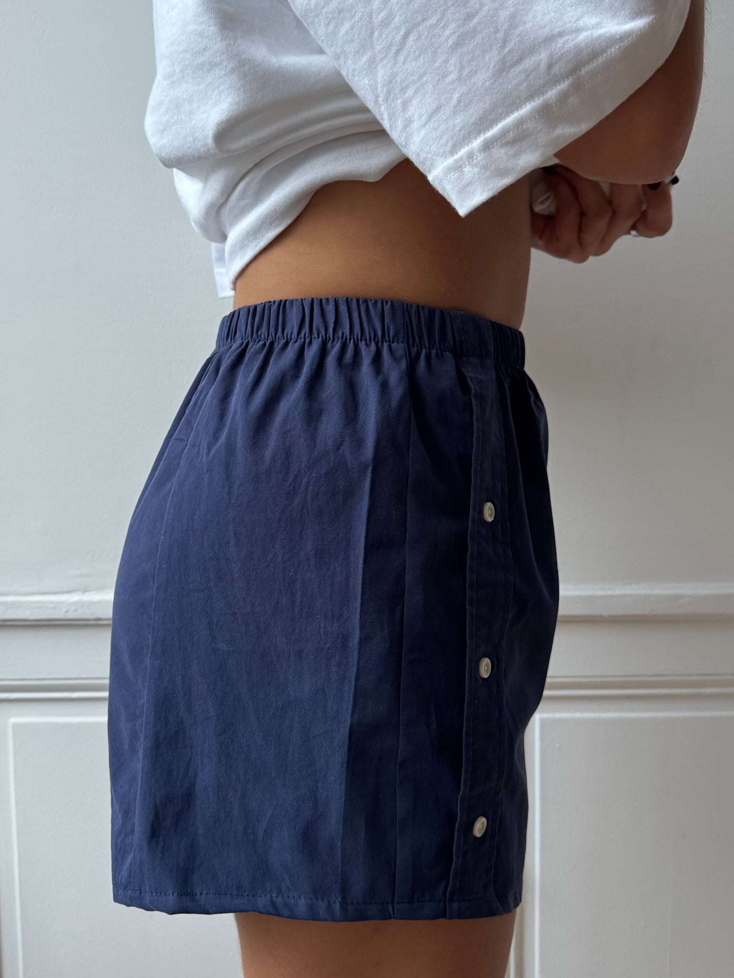 Caleçon short upcyclé marine