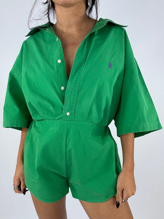 Combinaison upcyclée verte
