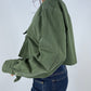 Chemise upcyclée vert kaki