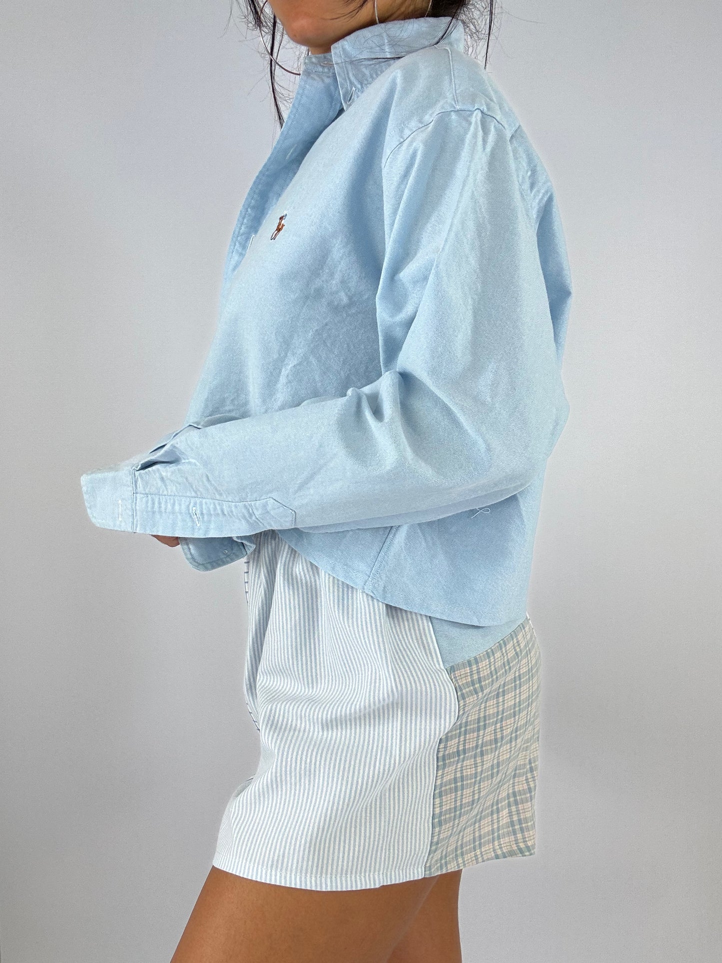 Ensemble upcyclé ciel et patchwork
